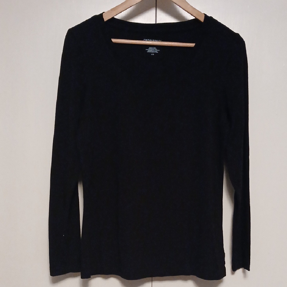 Cynthia Rowley Classic Black Long Sleeve Top